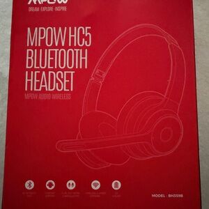 Mpow HC5 Bluetooth Headset - Red